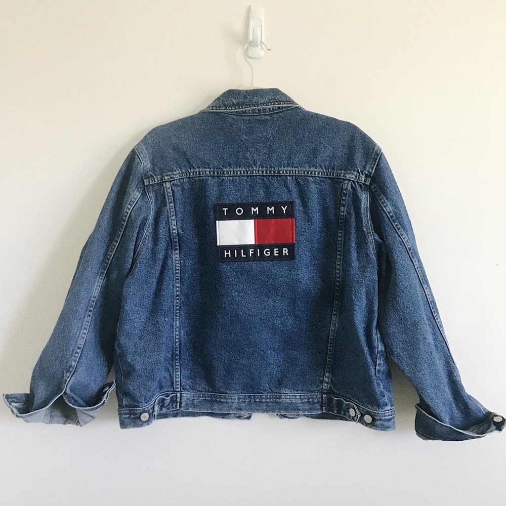 Vintage | 90s Tommy Hilfiger Logo Jean Jacket
